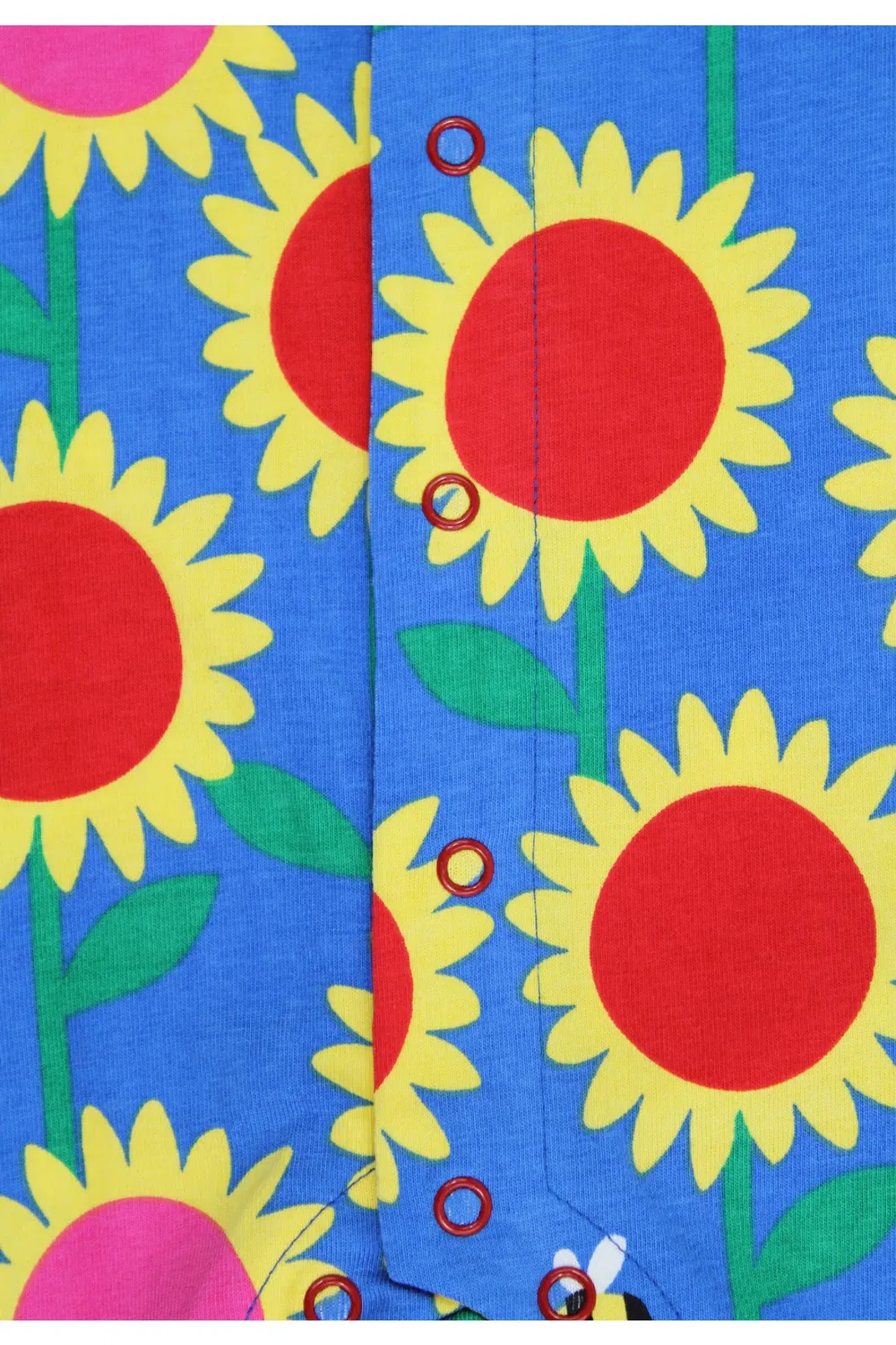 Детский слип с принтом Sunflower Bee Print Toby Tiger, Blue — фото 2