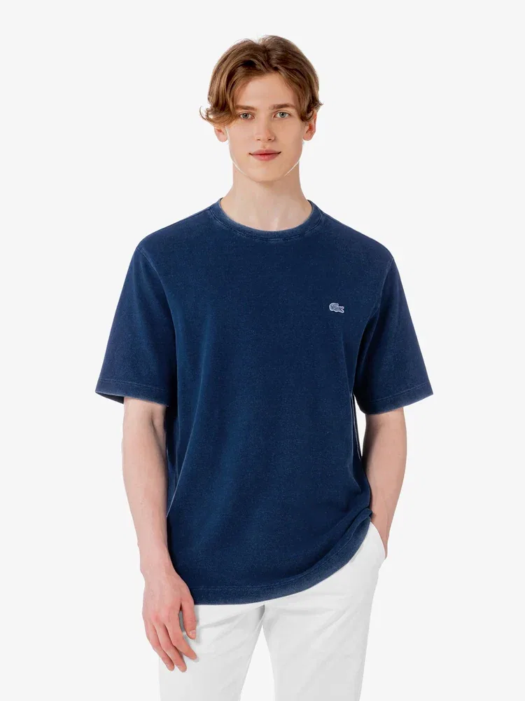 Футболка с коротким рукавом, индиго LACOSTE, JP Indigo, TH9427-56G 2GF, Navy — фото 4