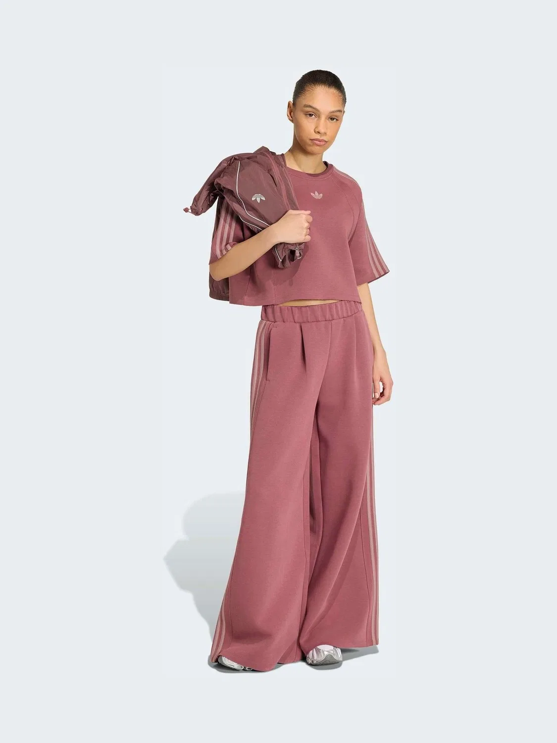 Джоггеры свободного кроя, модель 2.0 Long Trackpant, adidas Originals, бордово-красный — фото 3