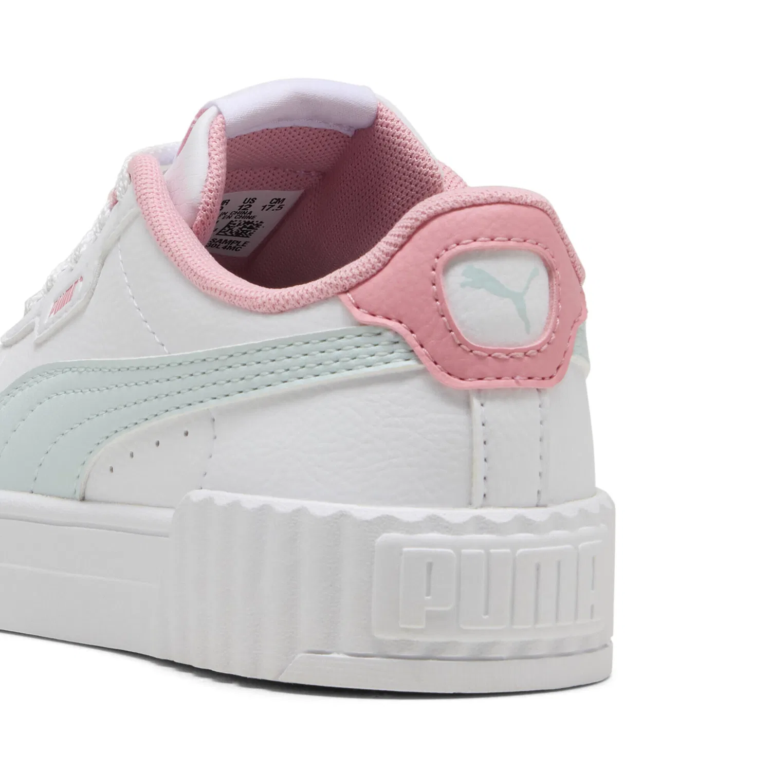 Детские кроссовки с закрытым носком Carina 3.0 Sneakers Madchen Puma, Weiss Blau — фото 2