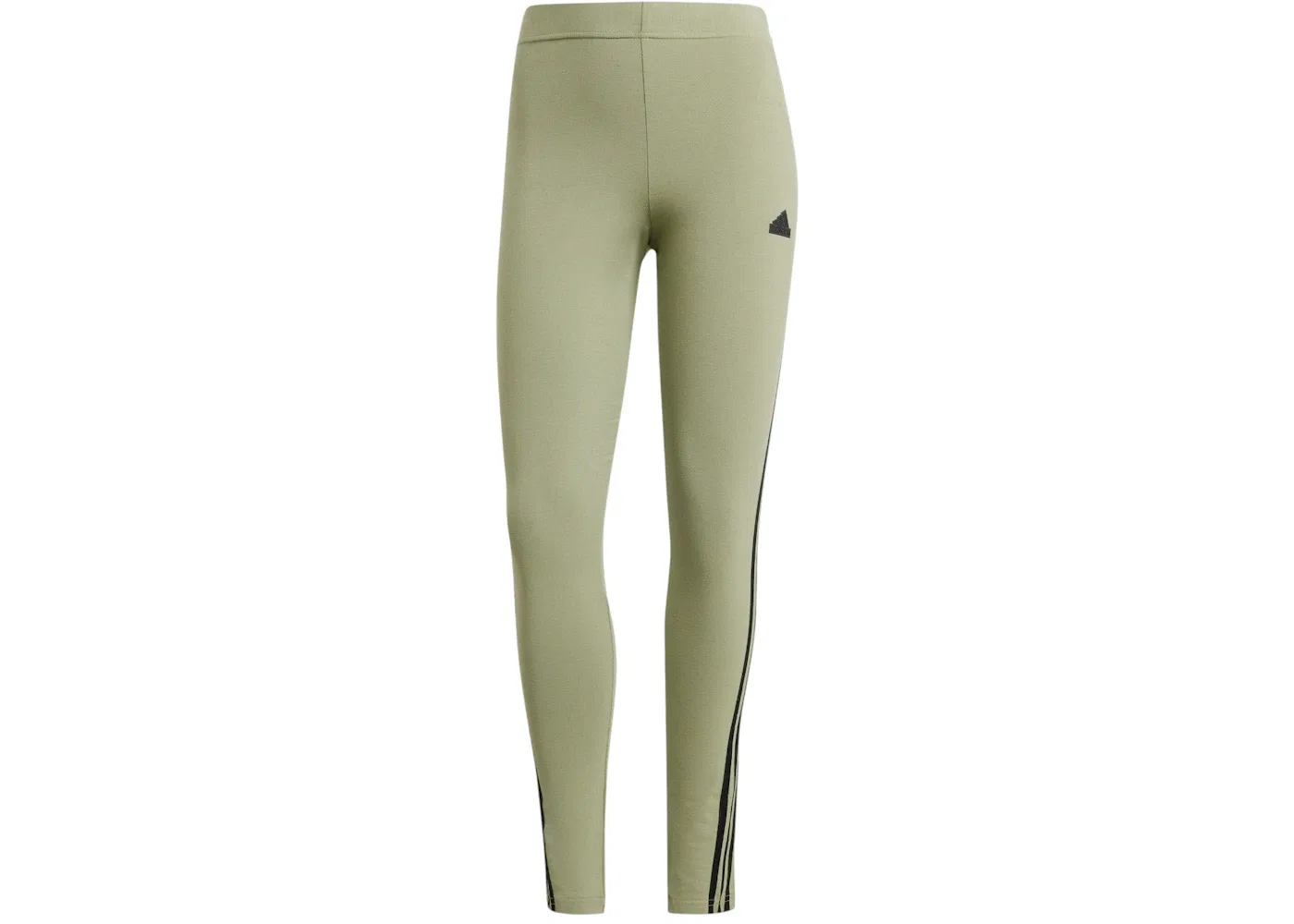 Женские леггинсы с полосками Adidas, Tent Green