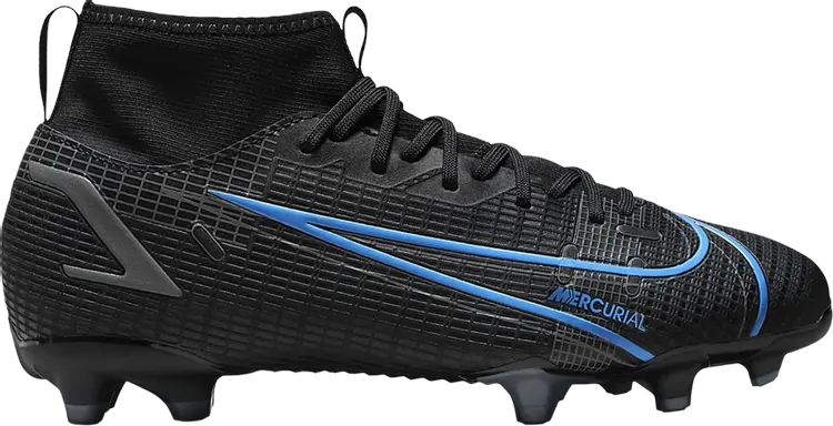 

Бутсы Nike Mercurial Superfly 8 Academy MG GS 'Black Photo Blue', черный