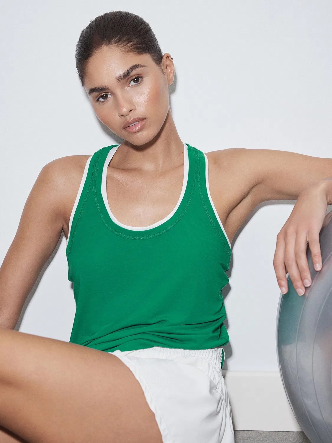 Спортивный топ с многослойным эффектом, Active Layered Next, зеленый — фото 3