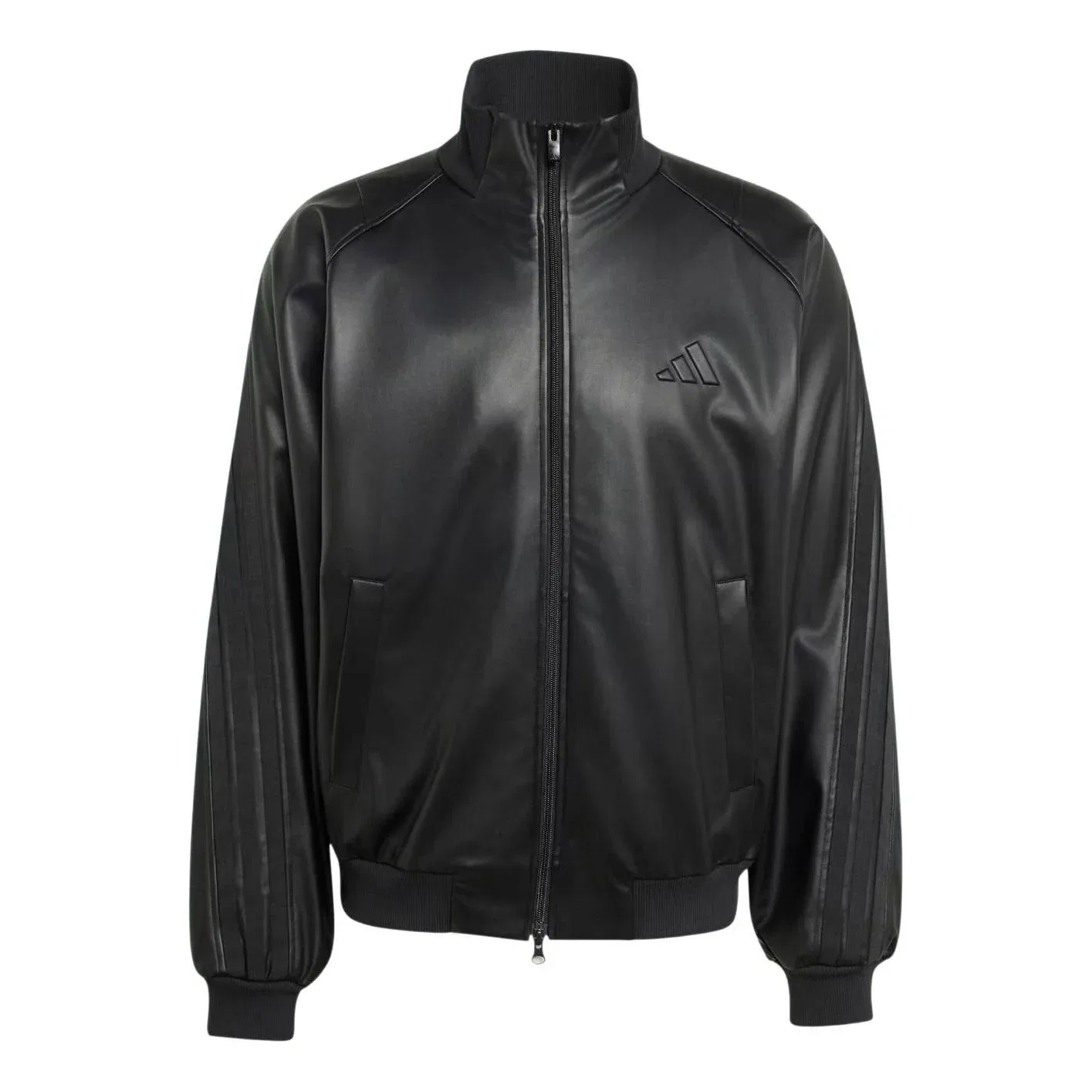 Мужская куртка Stadium Loose Fit Fake Leather Track Jacket Asia Sizing 'Black' adidas, черный