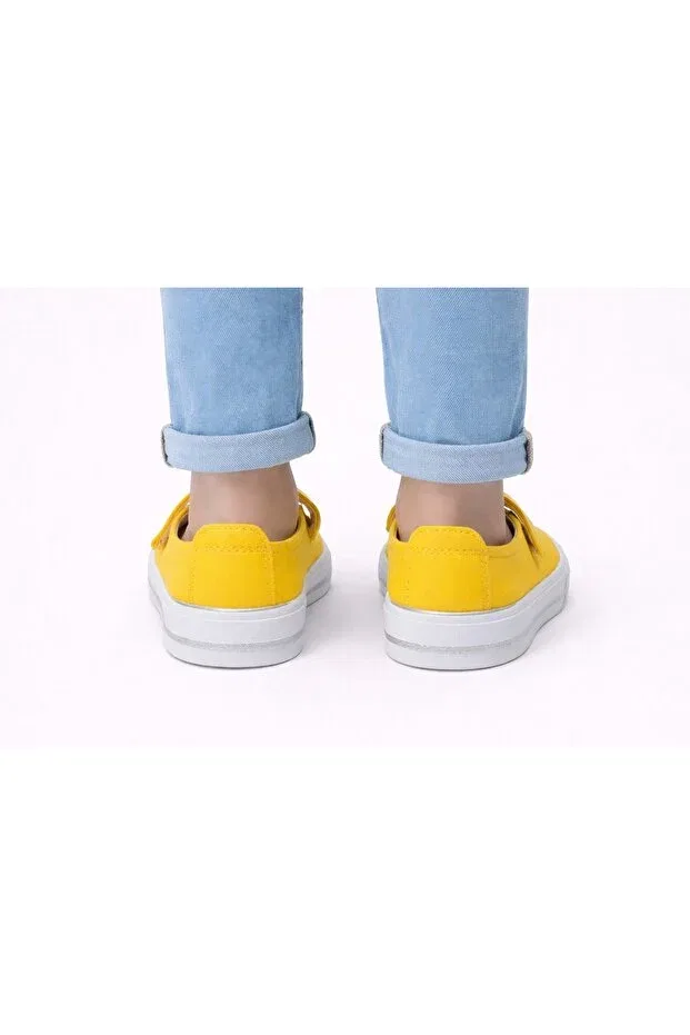 Детские кроссовки для девочек с липучкой Weekjack, Yellow — фото 2