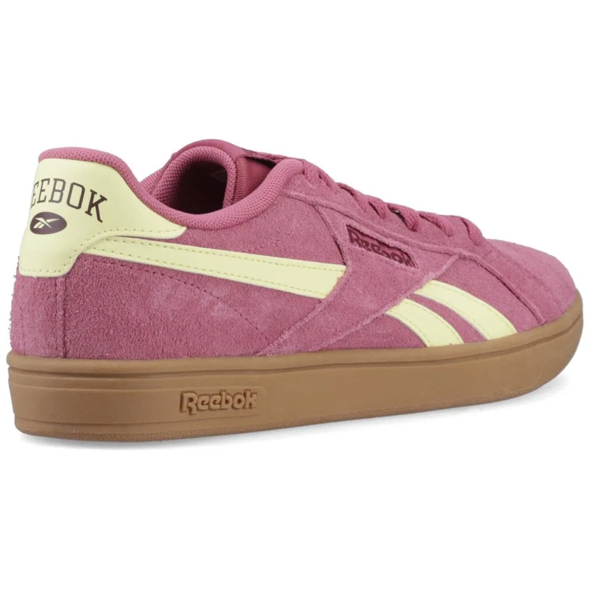 Детские кроссовки для девочек Reebok Court Retro, Studiopink Yellowhaze Blackcherry — фото 2