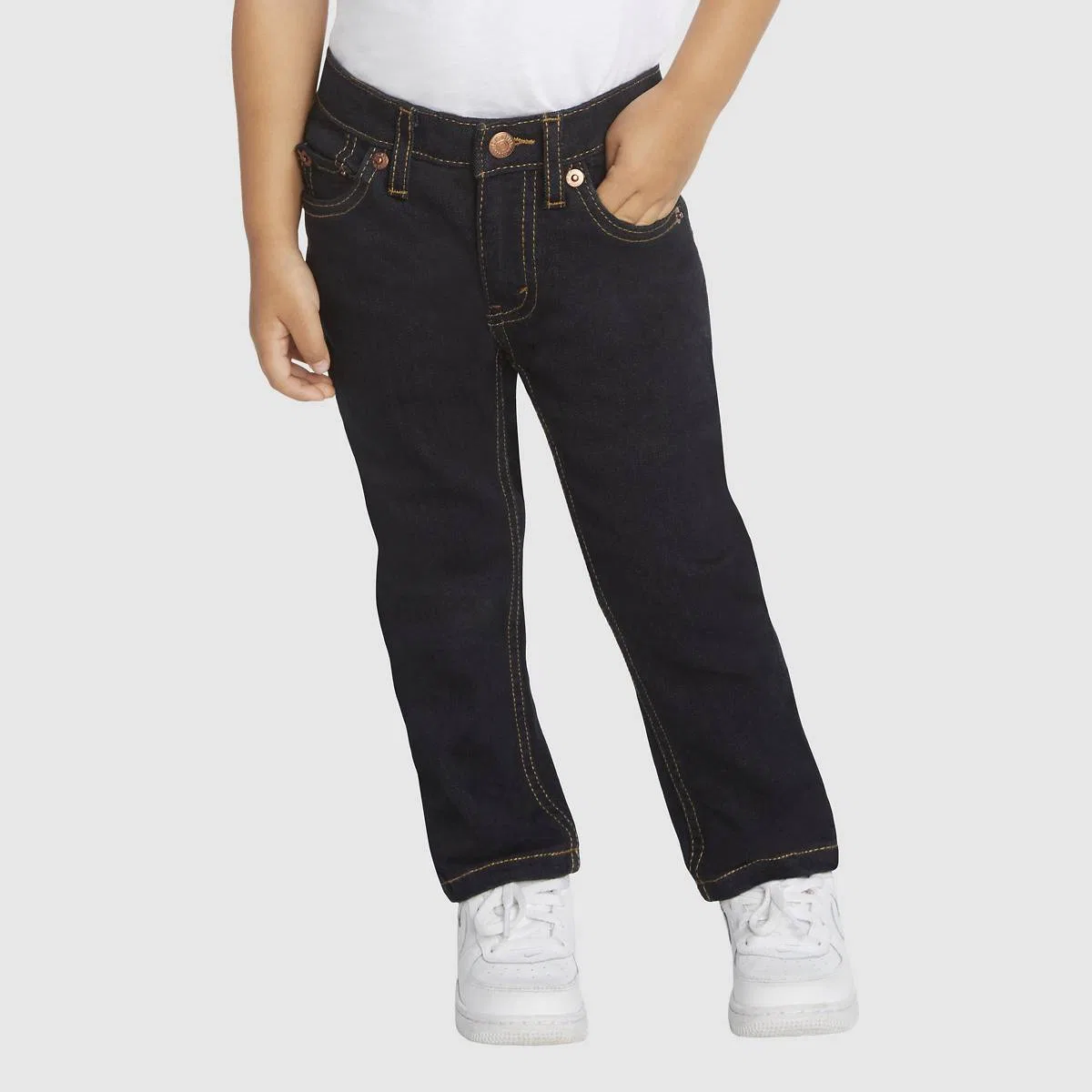 узкие джинсы 510 Eco Performance для мальчиков 2T-4T Levi's, Roadhouse Blues - Dark Wash