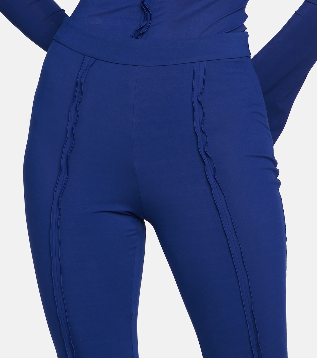 Расклешенные брюки с высокой талией Stella McCartney, Blue Royal — фото 4
