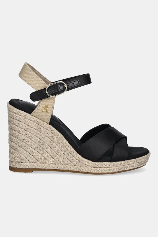 Сандалии SATIN HIGH WEDGE ESPADRILLE Tommy Hilfiger, черный — фото 2