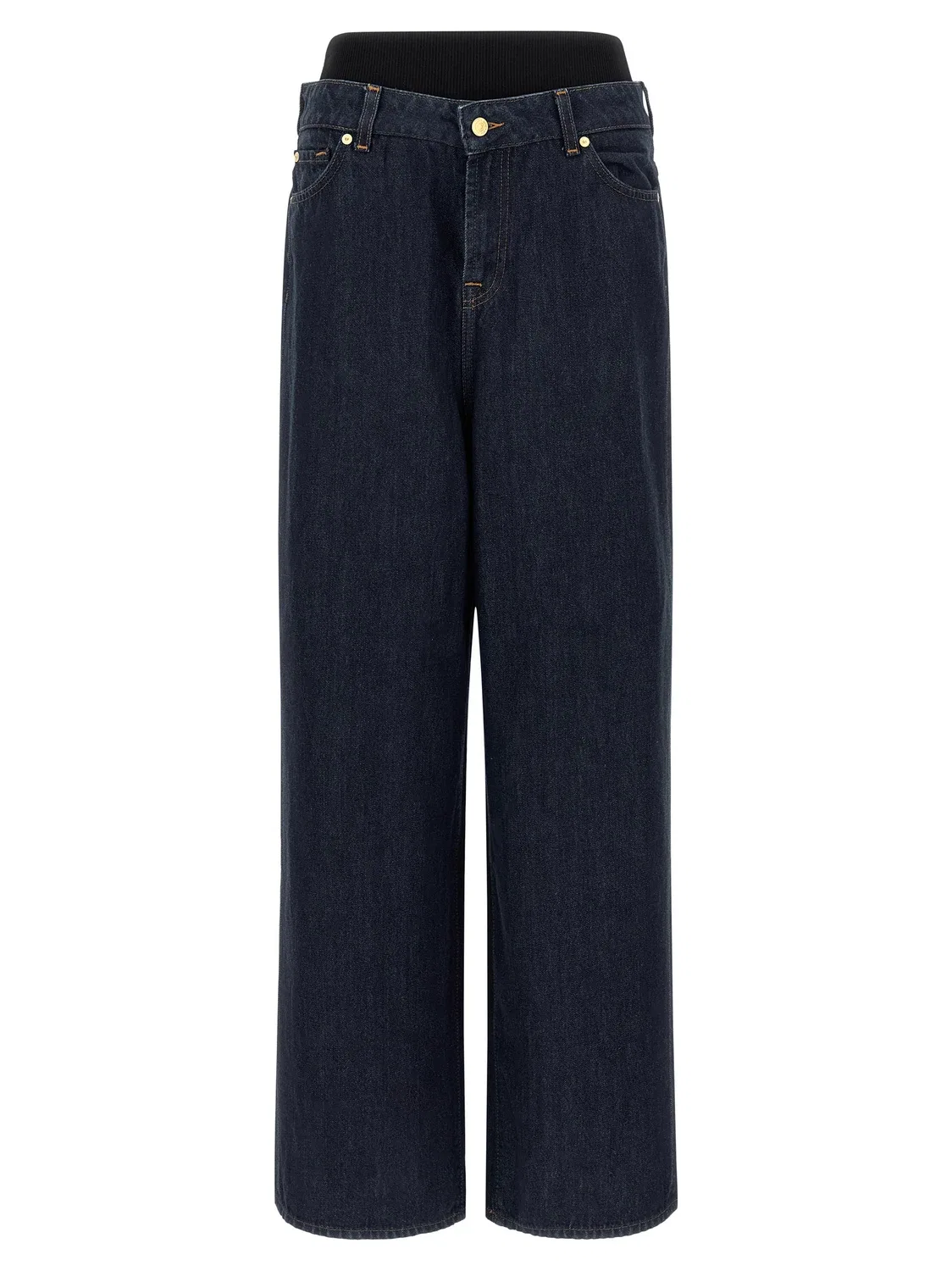 Джинсы 'Banded Slouchy Wide' 7 For All Mankind, синий