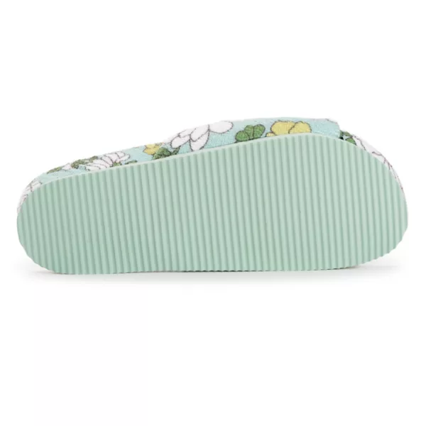 Женские тапочки-слайды Nura из плюша с узелками Muk Luks, цвет multi whimsy — фото 4