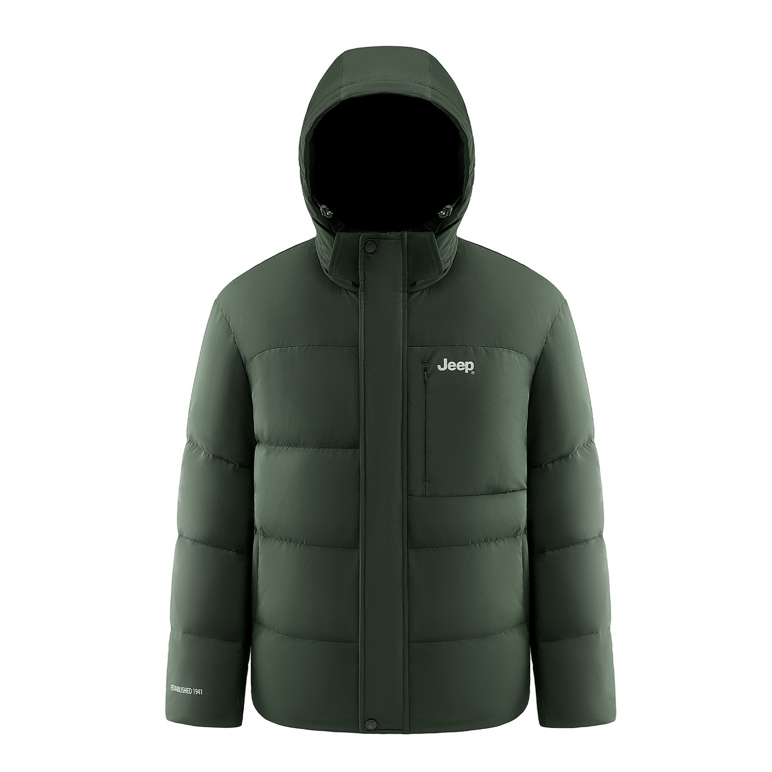 

Пуховик Unisex Hooded Thickened Jeep, army зеленый