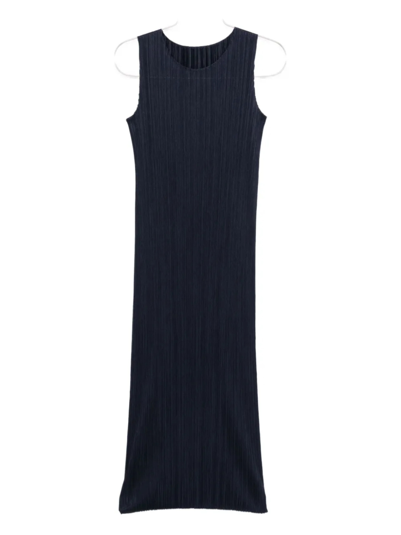 

Pleats Please Issey Miyake плиссированное платье миди без рукавов, синий