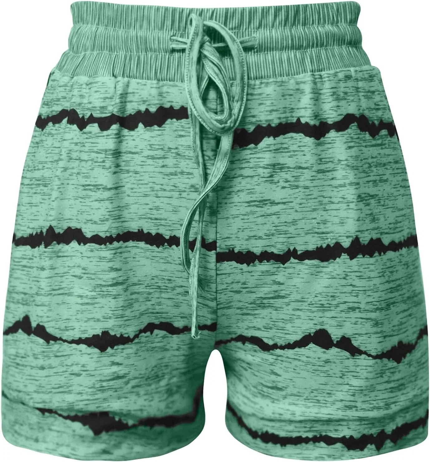 Шорты спортивные женские с эластичным поясом, Green — фото 3