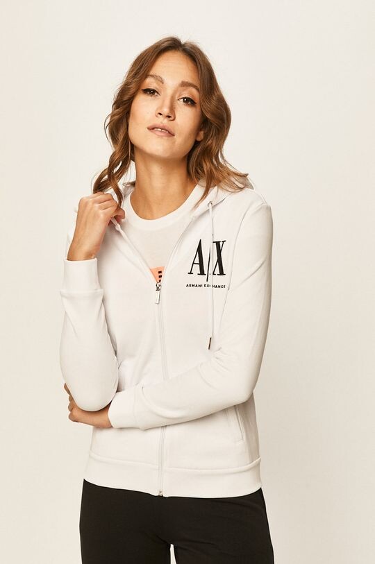 

Хлопковая толстовка Armani Exchange, белый