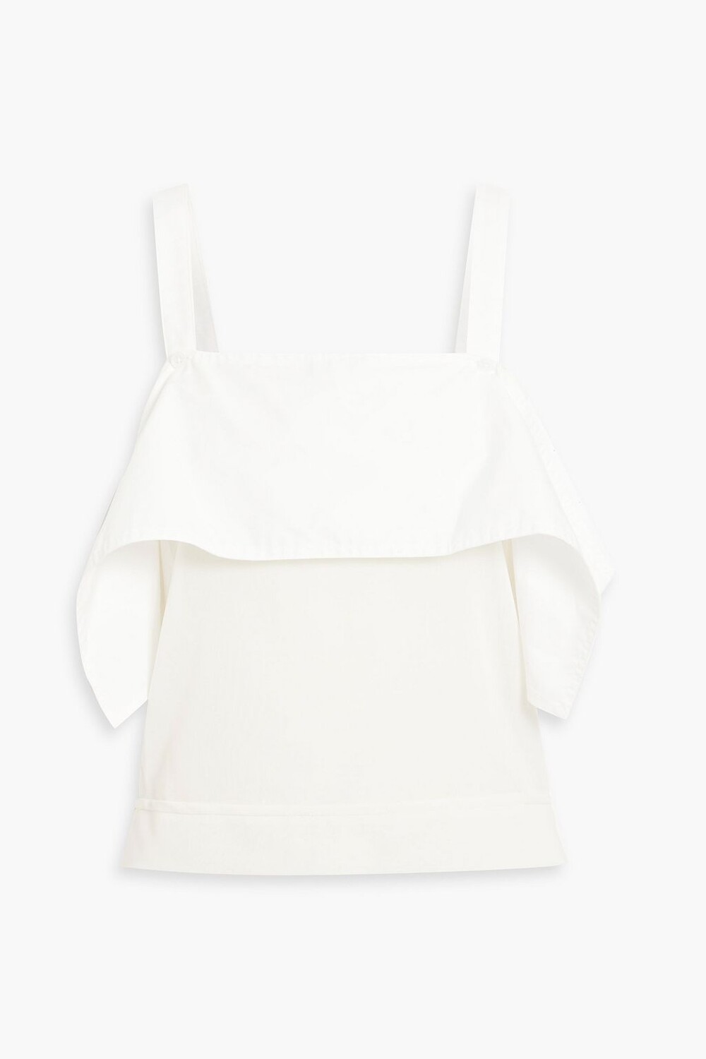 

Многослойный топ из поплина с драпировкой из вуали 3.1 PHILLIP LIM, слоновая кость