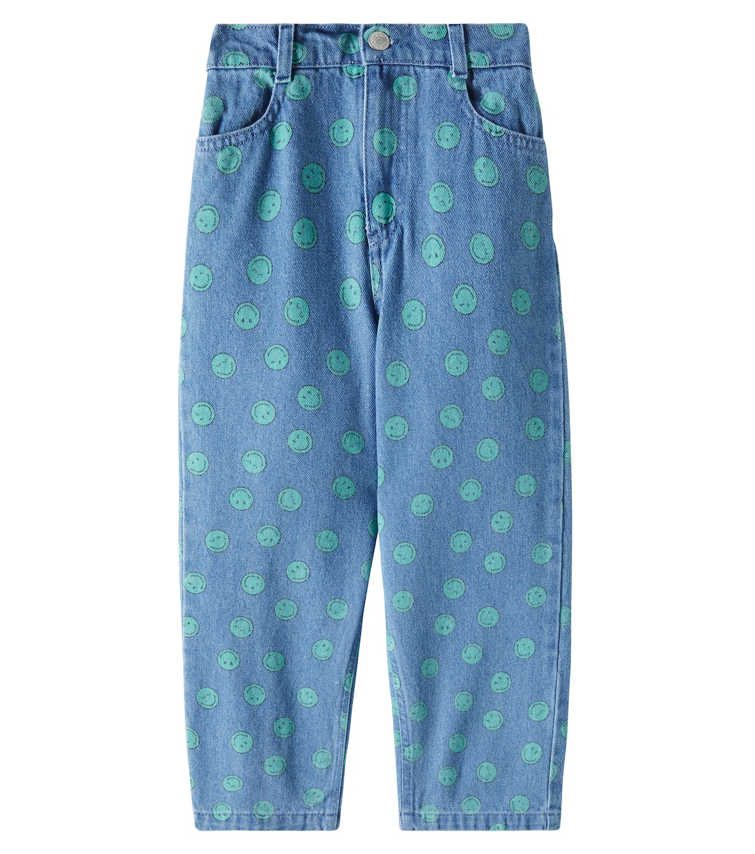 

Джинсы с принтом смайликов The New Society, Light Blue Denim