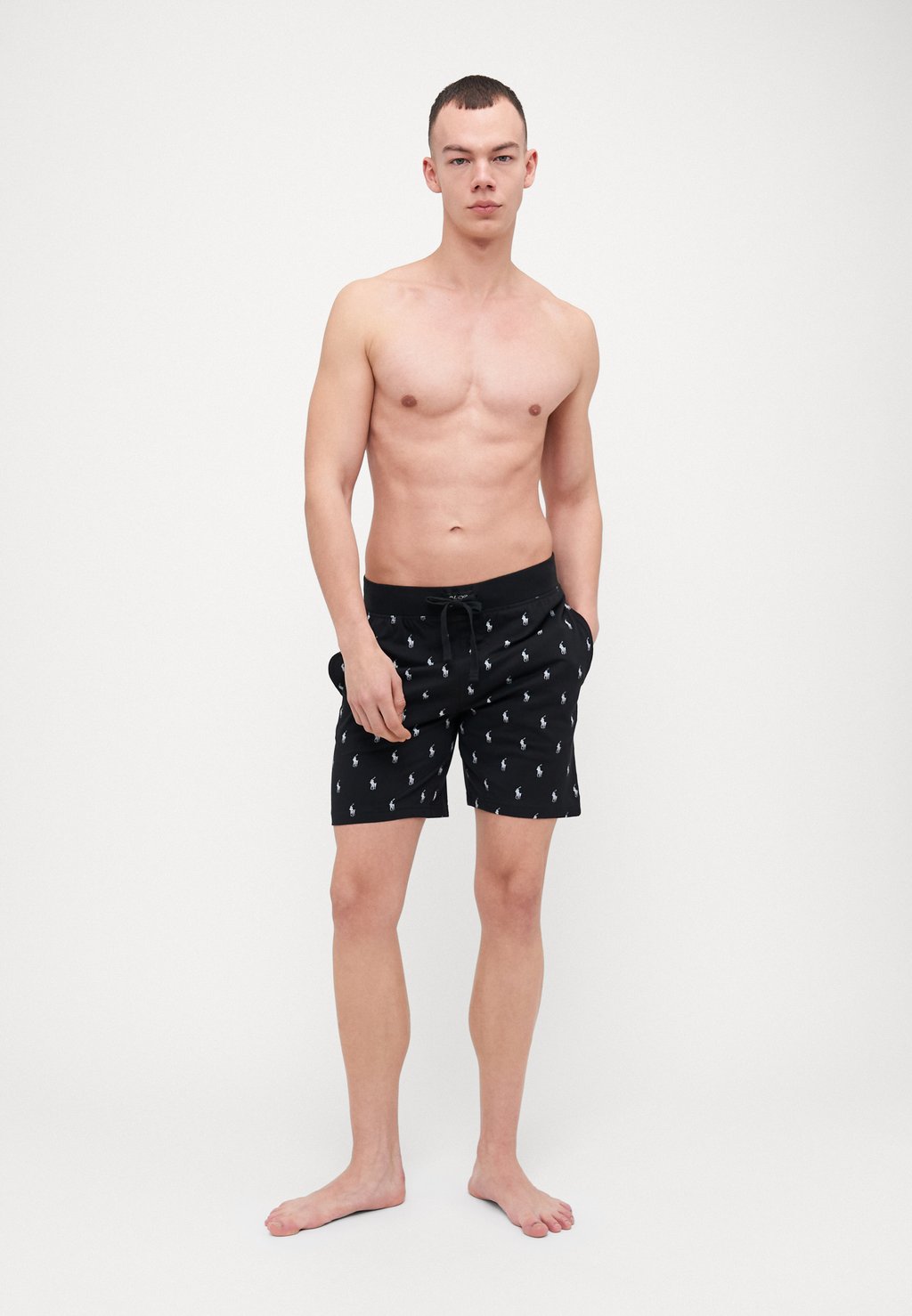 Пижамные штаны SLIM SHORT SLEEP BOTTOM Polo Ralph Lauren, черный — фото 2
