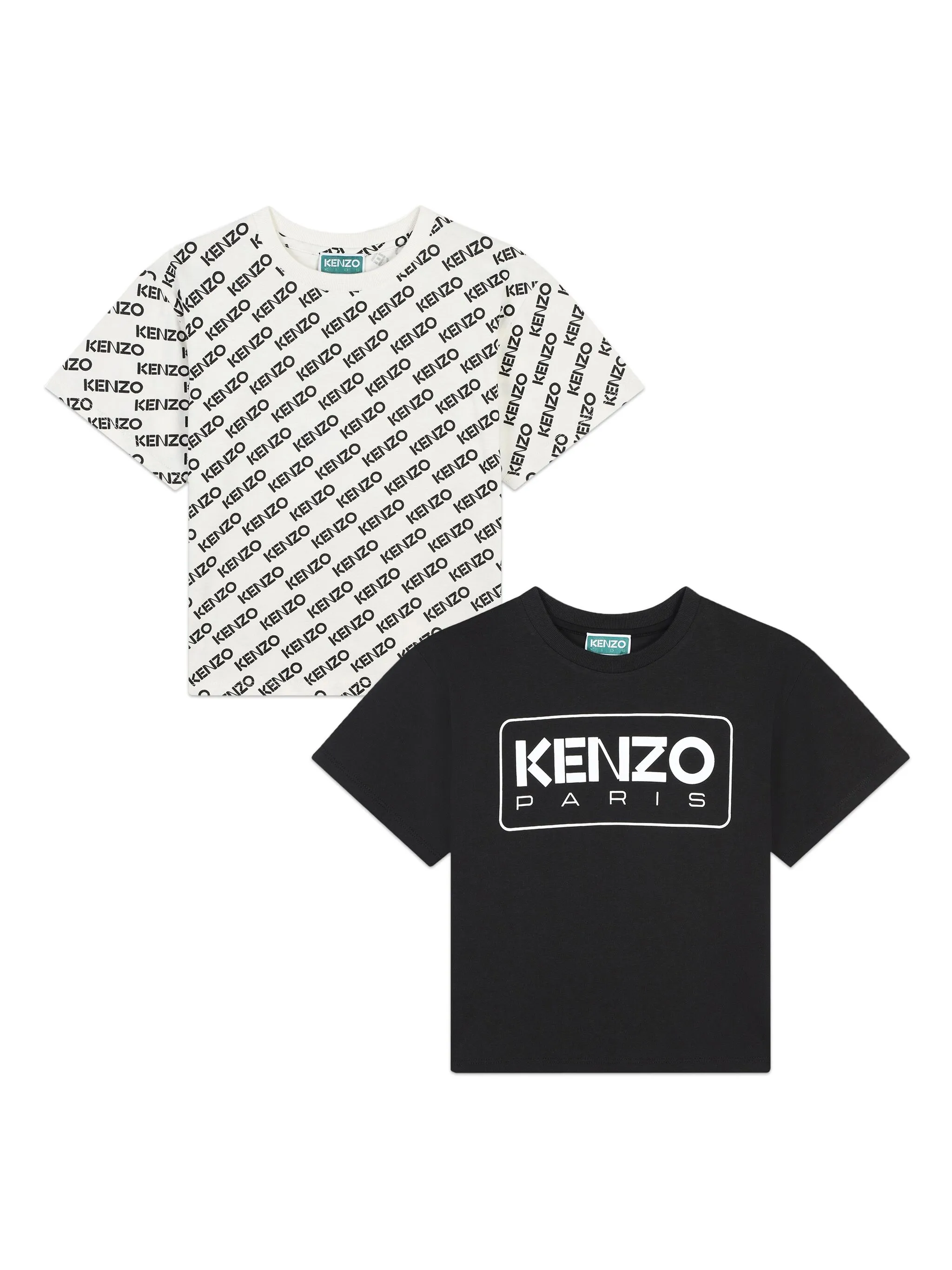 

Комплект из двух футболок с логотипом Kenzo Kids, белый