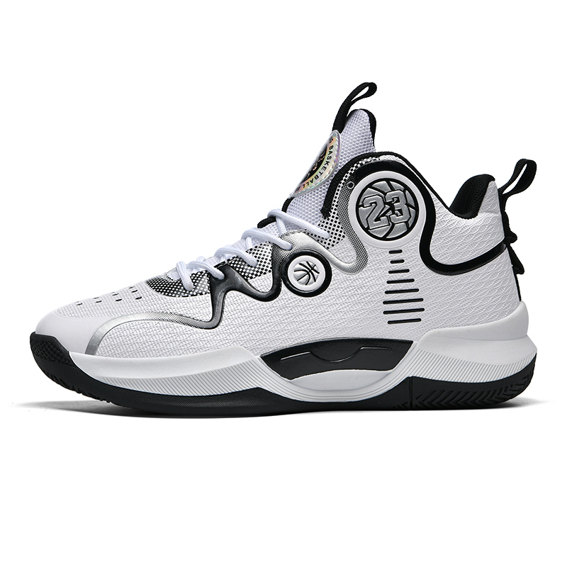 

Black-tailed deer Кроссовки баскетбольные высокие унисекс Black Tailed Deer с амортизацией, противоскользящей и износостойкой подошвой, бело-черные, цвет White Black