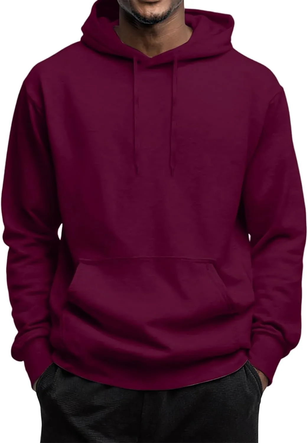 

Мужской худи оверсайз с капюшоном на шнурке и карманами