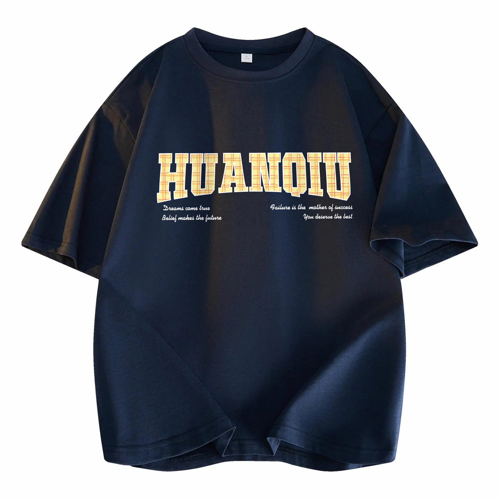 

Футболка Unisex Crew Neck Moderate Heavyweight HUANQIU, темно-синий