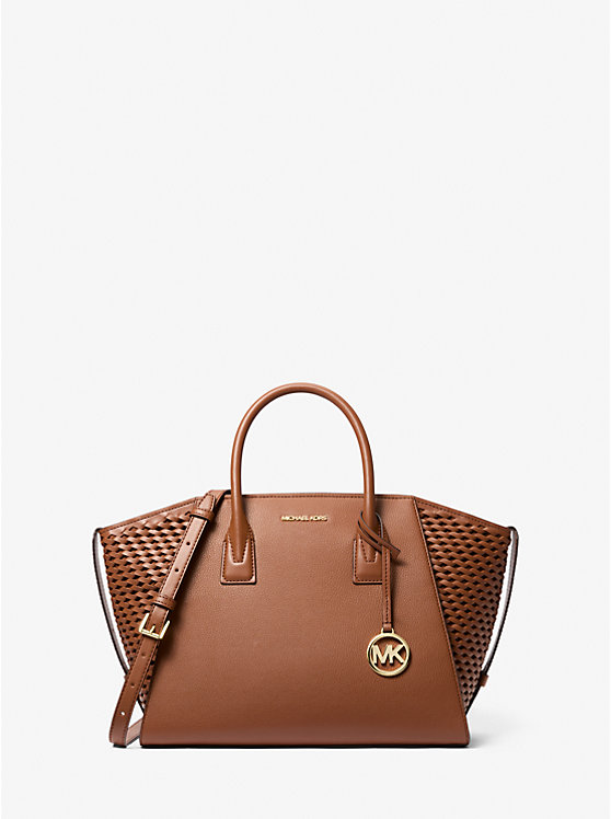 

Большая плетеная сумка Avril Michael Kors, коричневый