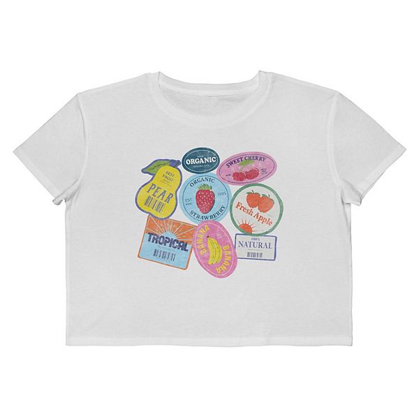 

Футболка с принтом Grayson Threads The Label Organic Fruit Sticker Collage Unbranded