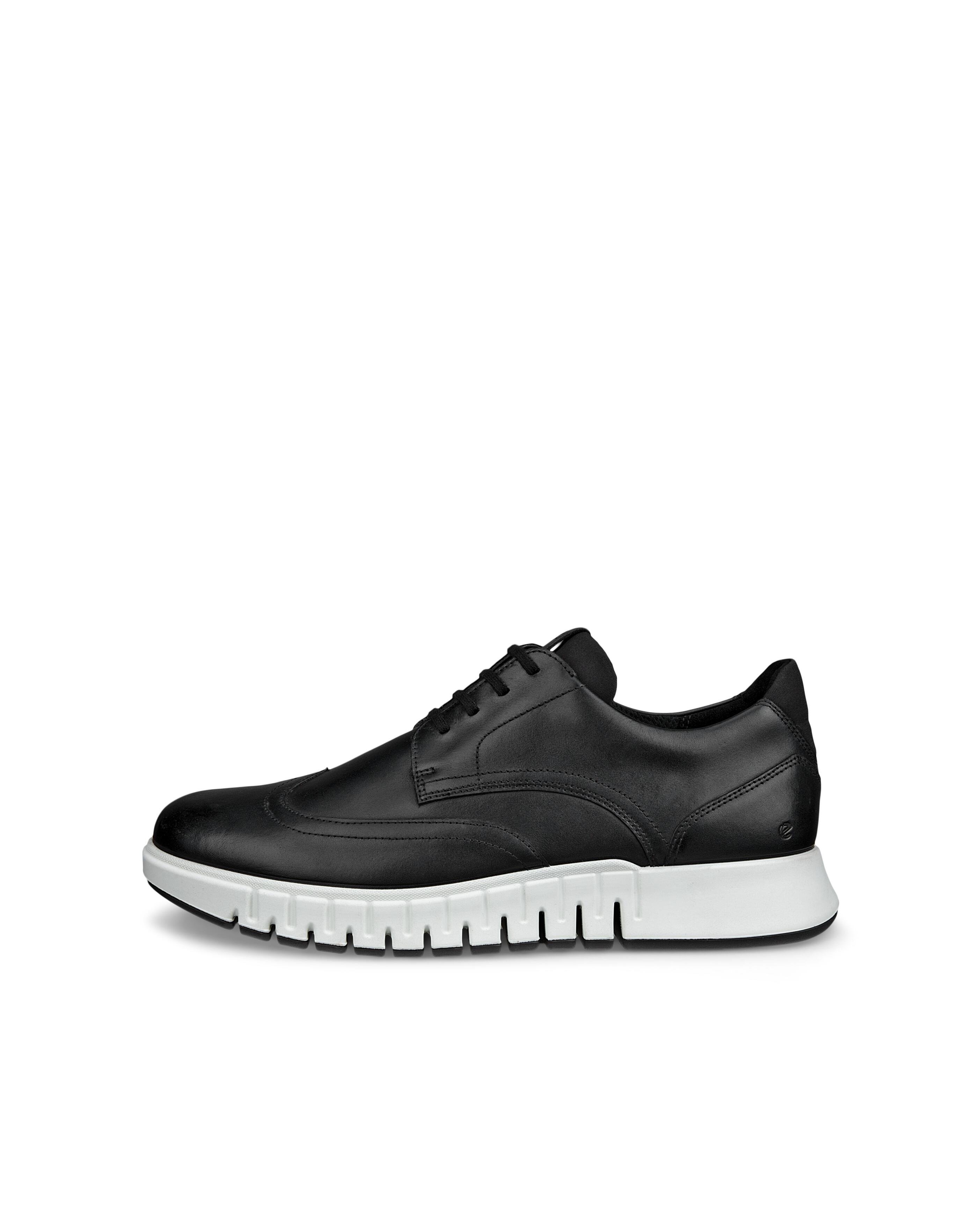 Мужские повседневные туфли ECCO Groove Hybrid из натуральной кожи, BLACK/BLACK — фото 2