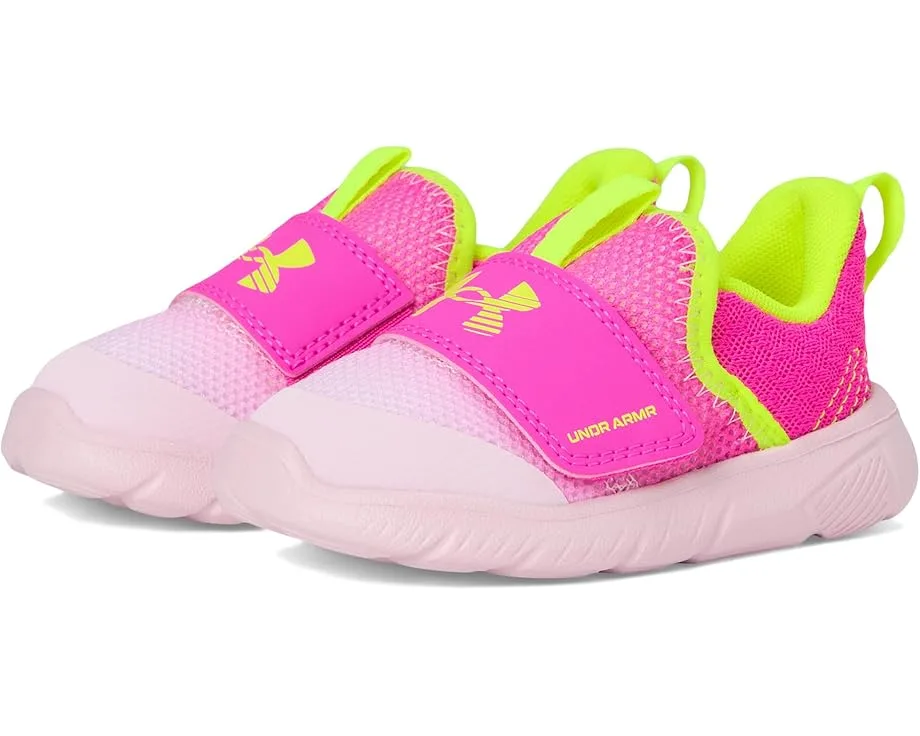 Кроссовки Under Armour Kids Flash (Toddler), Prime Pink/Rebel Pink/High Vis Yellow