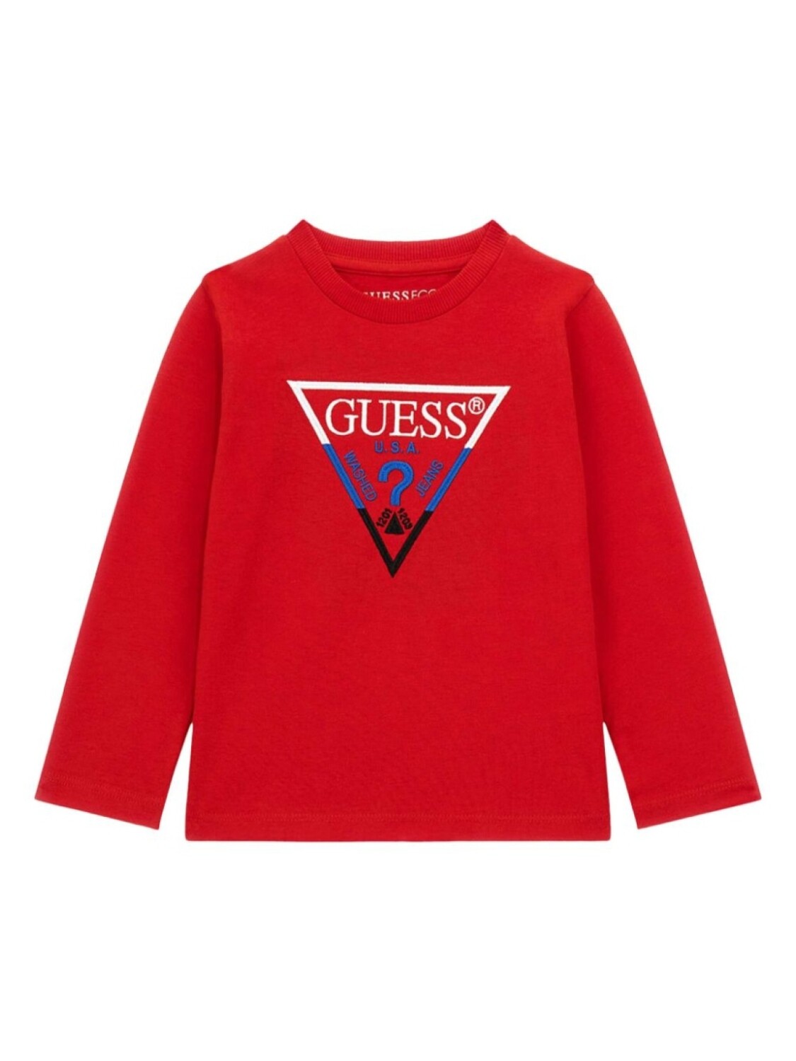 

Футболка с треугольным логотипом Guess kids, красный