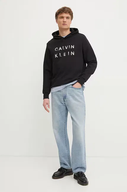 Футболка хлопковая męski bawełniany Calvin Klein, синий — фото 2