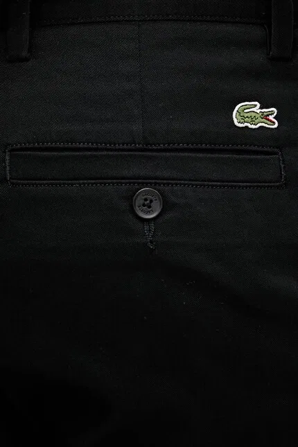 Брюки из хлопка с эластаном Regular Lacoste, черный — фото 4