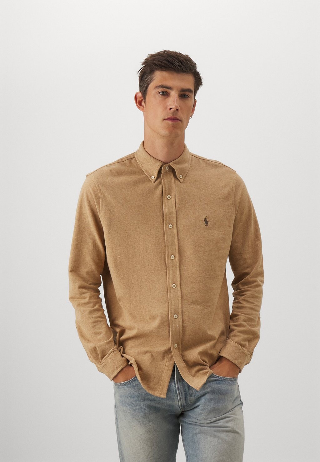 Рубашка С ДЛИННЫМ РУКАВОМ Polo Ralph Lauren, классический светло-коричневый вереск