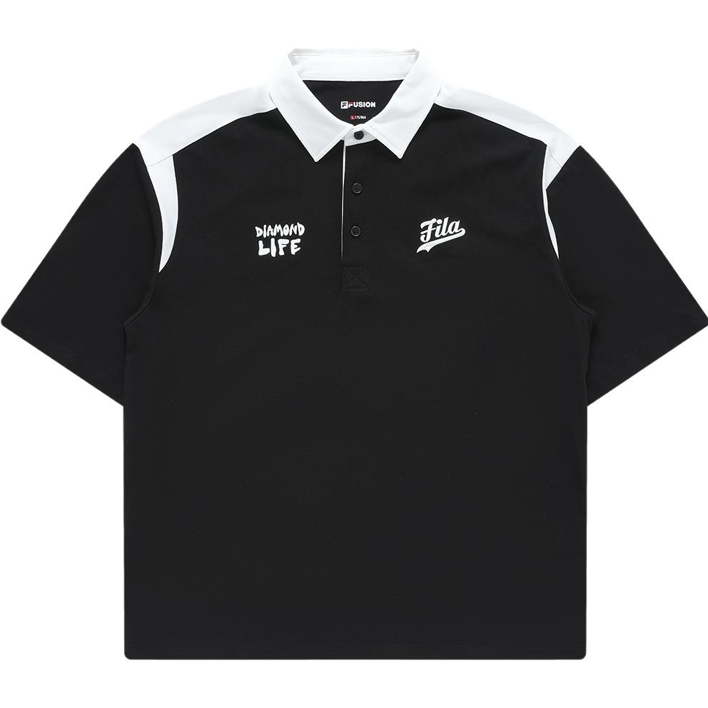 

Футболка поло мужская черная FILA FUSION