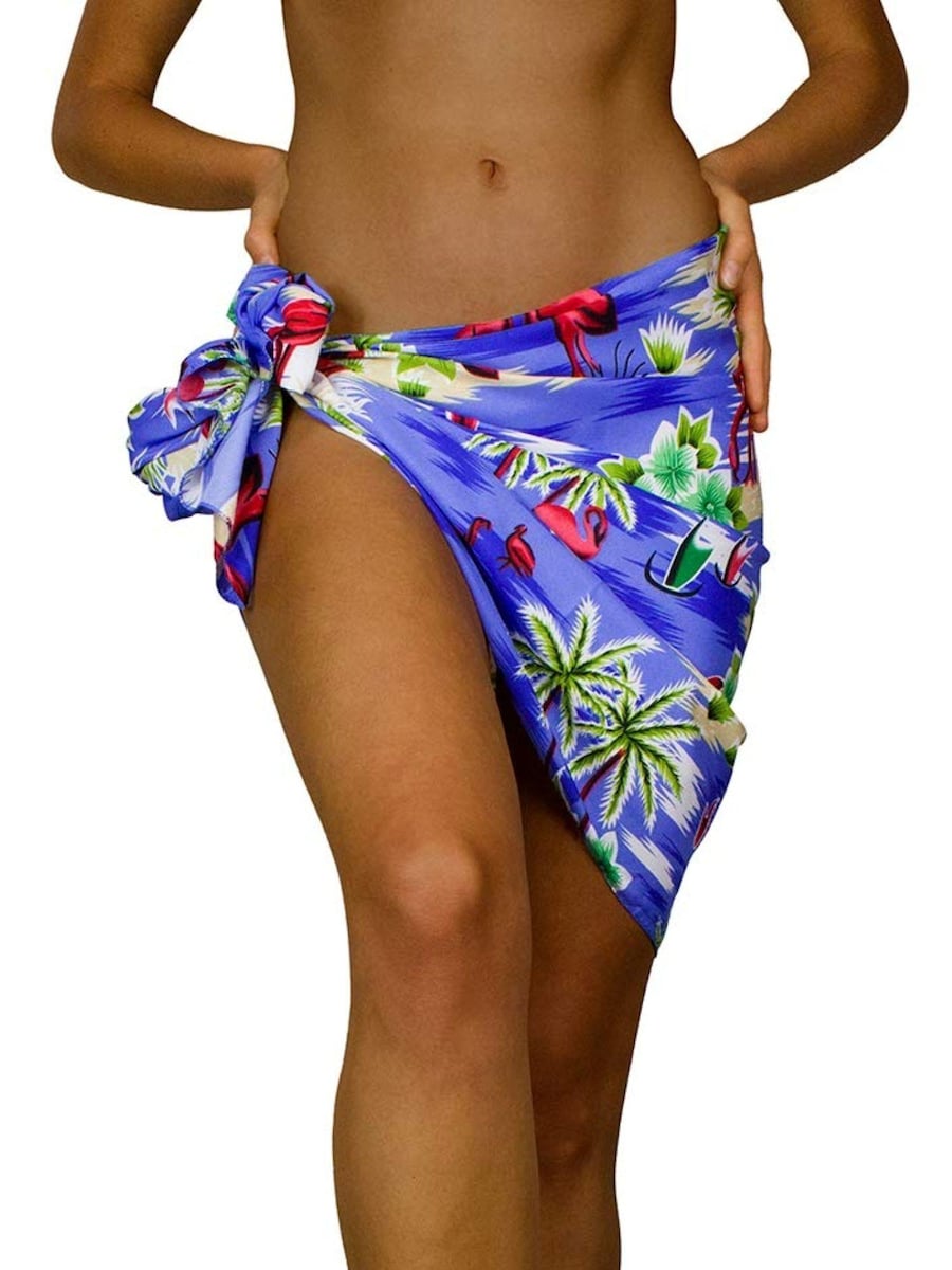 

Шарф King Kameha Flamingos, светло-голубой