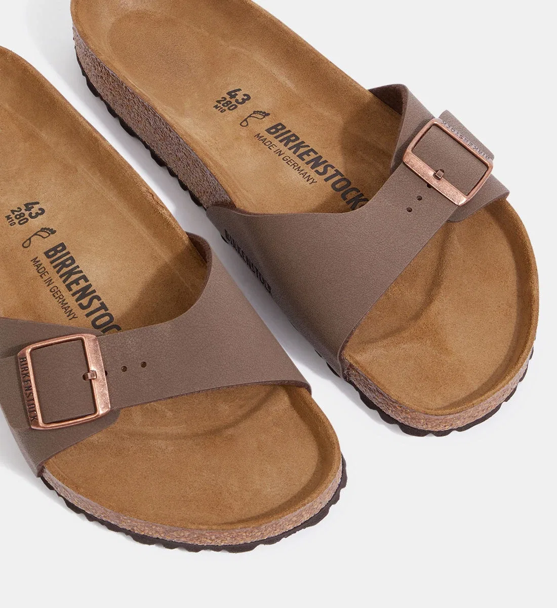 Сандалии плоскостопие Madrid 1 кожа BIRKENSTOCK, коричневый — фото 4