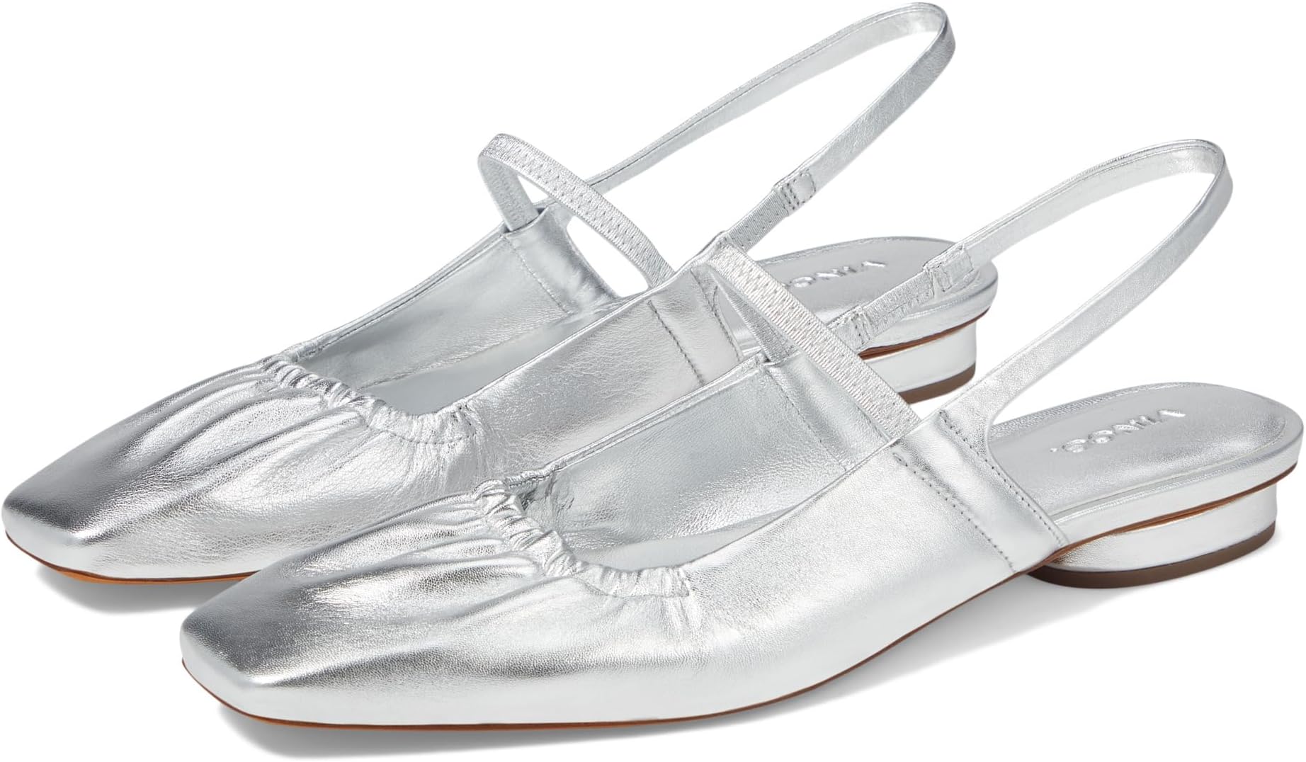 Балетки Vince Venice, Warm Silver Leather