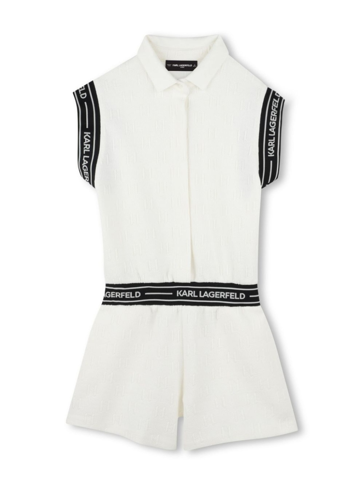

Karl Lagerfeld Kids комбинезон с жаккардовым логотипом, белый