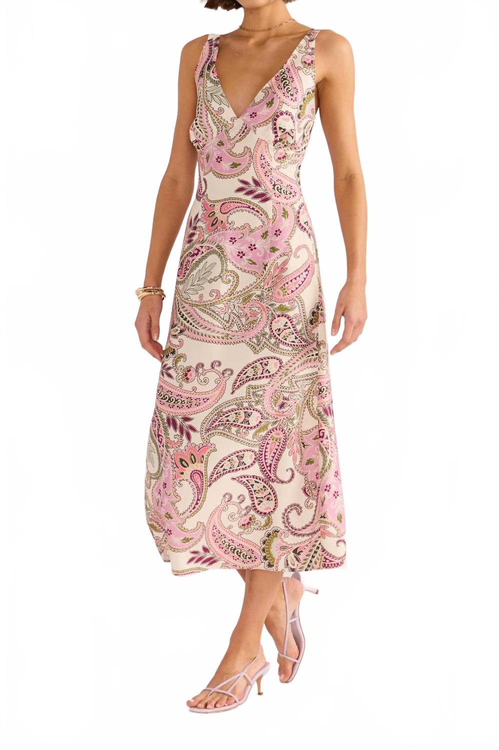 

Платье Cadence Midi в розовом пейсли MINKPINK