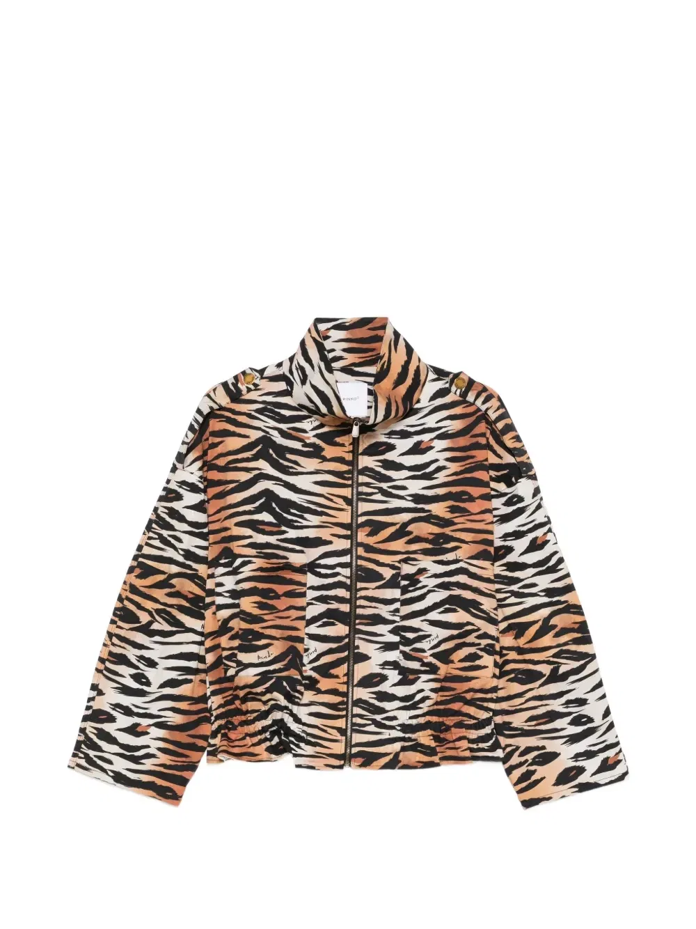 Куртка на молнии с тигровым принтом Pinko Kids, оранжевый
