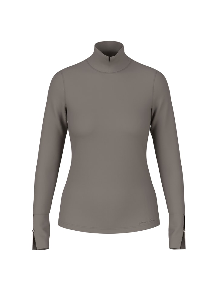 

Рубашка с длинными рукавами и высоким воротником нежно-серого цвета MARC CAIN COLLECTIONS