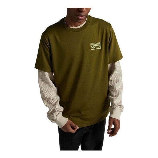 

Футболка cons graphic t-shirt 'cargo khaki' Converse, зеленый