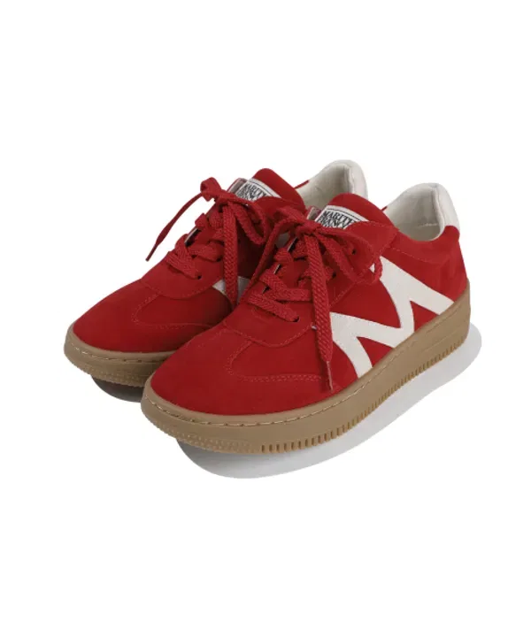 Кроссовки из замши с логотипом Marithé Kids, красные — фото 2