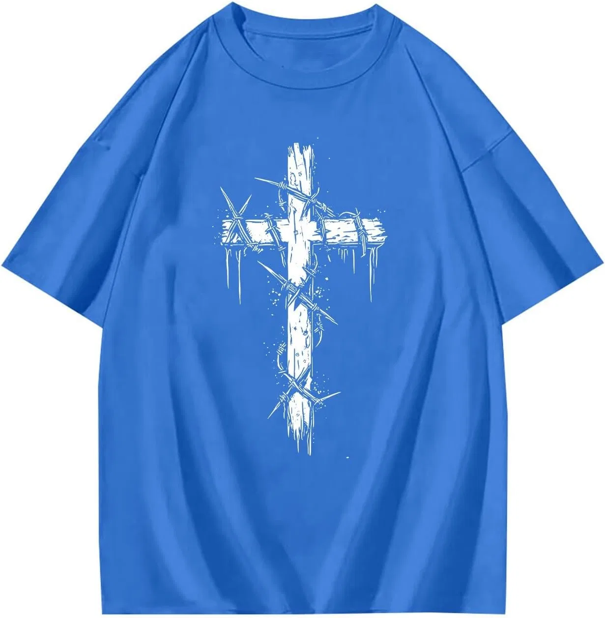 Мужская футболка с крестом Christian Faith, Blue — фото 4