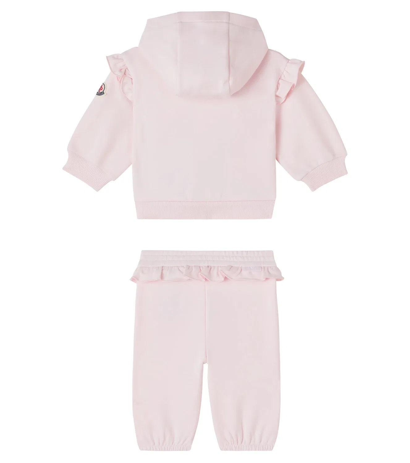 Комплект из флисового худи и спортивных штанов для малышей Moncler Enfant, розовый — фото 4