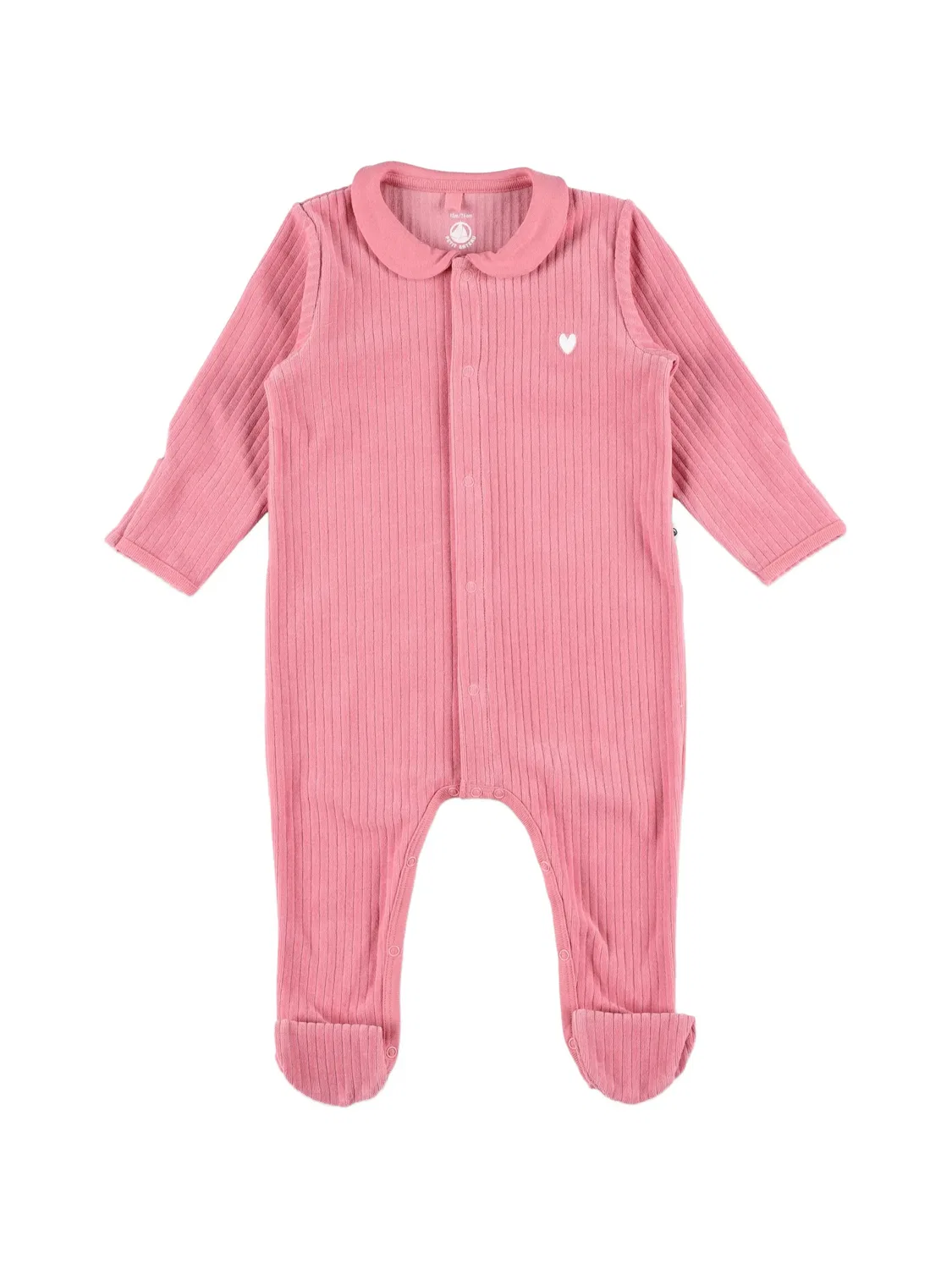 Пижама в рубчик Petit Bateau, розовый