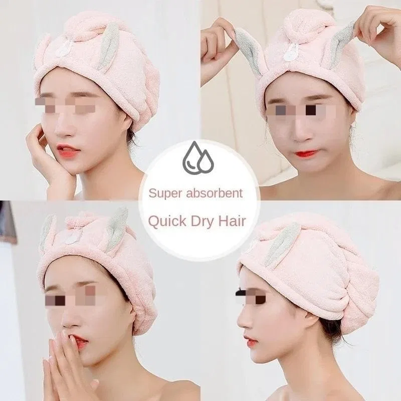 Шапочка для душа регулируемая, AD-BCrbgen, одна, 50 г, Pink rabbit ears — фото 3