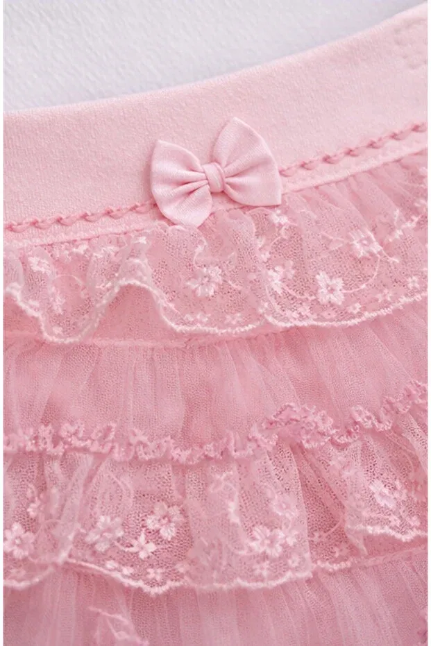 Детская юбка для девочек кружевная Kardeşler Bebe, Pink — фото 4