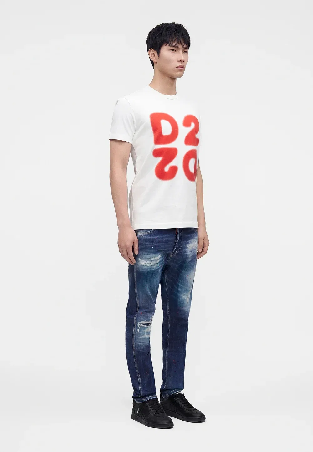 Стильная футболка с принтом Dsquared2, White — фото 4